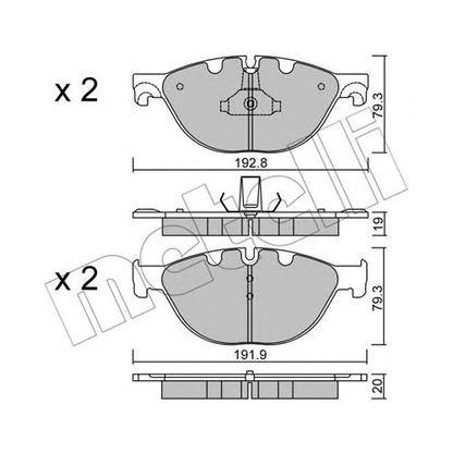 Photo Brake Pad Set, disc brake METELLI 2208300