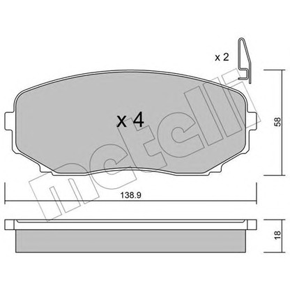 Foto Kit pastiglie freno, Freno a disco METELLI 2208720