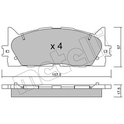 Photo Brake Pad Set, disc brake METELLI 2208820