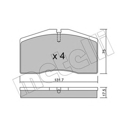 Zdjęcie Zestaw klocków hamulcowych, hamulce tarczowe METELLI 2208900