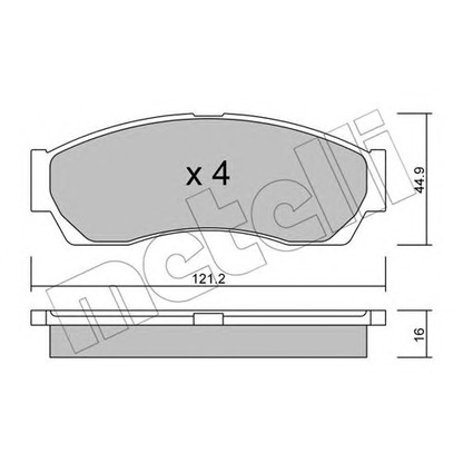 Photo Kit de plaquettes de frein, frein à disque METELLI 2208960