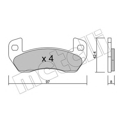 Foto Kit pastiglie freno, Freno a disco METELLI 2209250