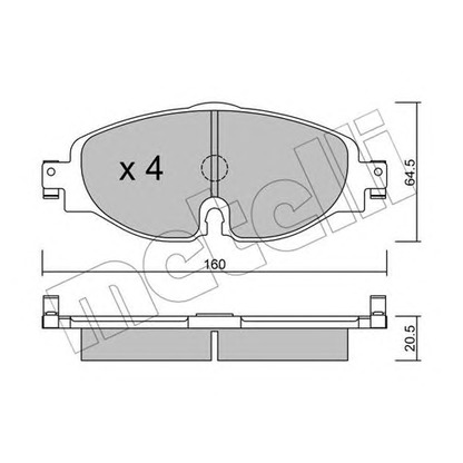 Photo Brake Pad Set, disc brake METELLI 2209500