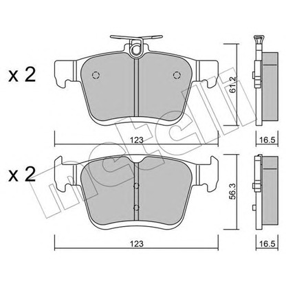 Foto Kit pastiglie freno, Freno a disco METELLI 2209510