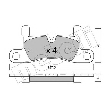 Photo Brake Pad Set, disc brake METELLI 2209583