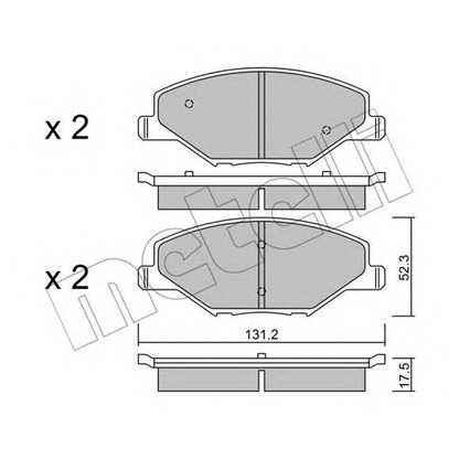 Foto Kit pastiglie freno, Freno a disco METELLI 2210060