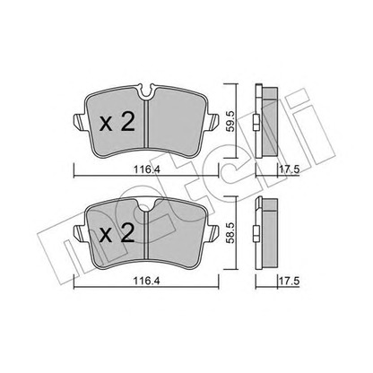 Foto Kit pastiglie freno, Freno a disco METELLI 2209550