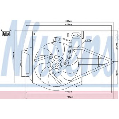 Foto Ventilador, refrigeración del motor NISSENS 85003