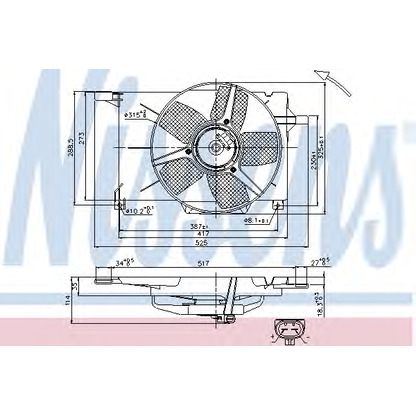 Foto Ventilador, refrigeración del motor NISSENS 85005