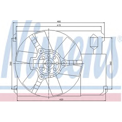 Foto Motor eléctrico, ventilador del radiador NISSENS 85021