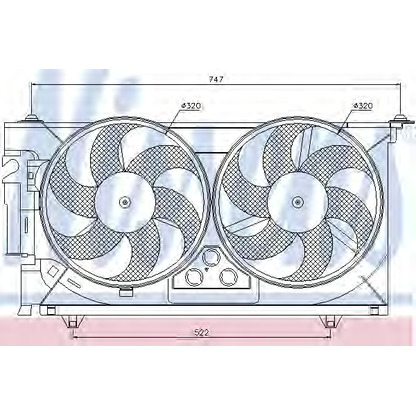 Foto Ventilador, refrigeración del motor NISSENS 85083