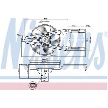 Foto Ventilador, refrigeración del motor NISSENS 85134