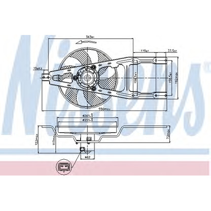 Foto Ventilador, refrigeración del motor NISSENS 85135