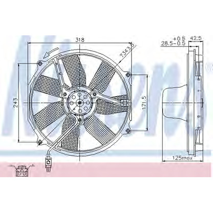 Foto Ventilador, condensador del aire acondicionado NISSENS 85151