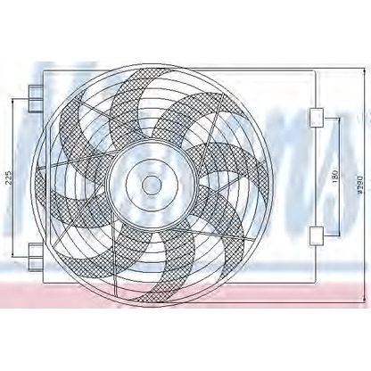 Foto Ventilador, condensador del aire acondicionado NISSENS 85197