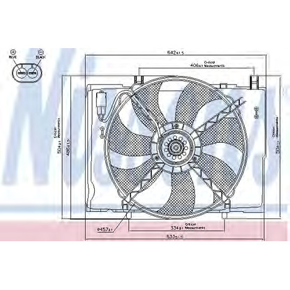 Foto Ventilador, refrigeración del motor NISSENS 85290