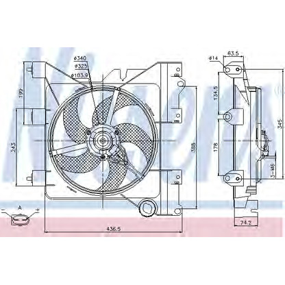 Foto Ventola, Raffreddamento motore NISSENS 85316