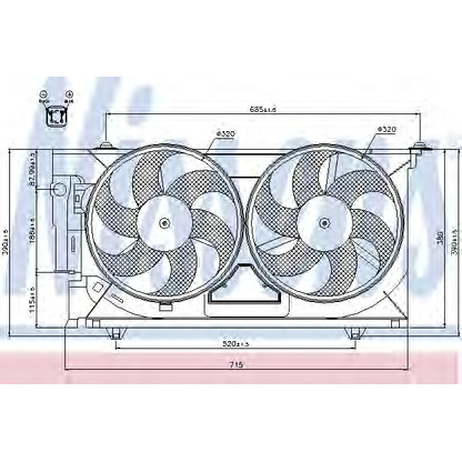 Foto Ventilador, refrigeración del motor NISSENS 85321