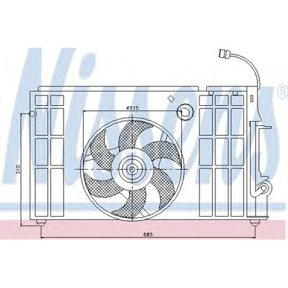 Photo Ventilateur, refroidissement du moteur NISSENS 85326