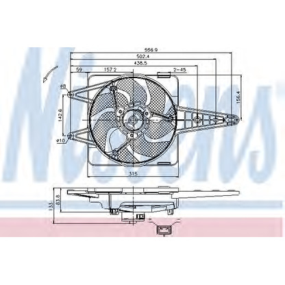 Photo Ventilateur, refroidissement du moteur NISSENS 85341