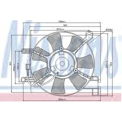 Photo Ventilateur, refroidissement du moteur NISSENS 85347