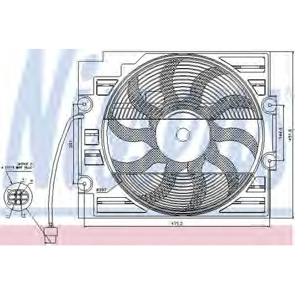 Foto Ventilador, condensador del aire acondicionado NISSENS 85421