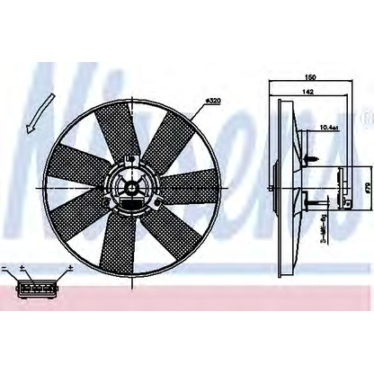 Foto Lüfter, Motorkühlung NISSENS 85538