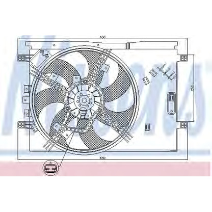 Foto Ventilador, refrigeración del motor NISSENS 85563