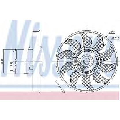 Foto Motor eléctrico, ventilador del radiador NISSENS 85619