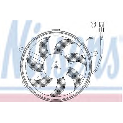 Foto Ventilador, refrigeración del motor NISSENS 85631