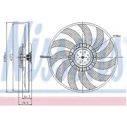 Foto Motor eléctrico, ventilador del radiador NISSENS 85638