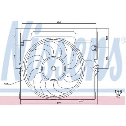 Photo Fan, radiator NISSENS 85645