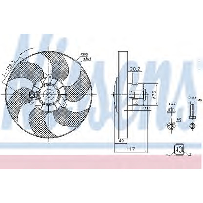 Photo Fan, radiator NISSENS 85658