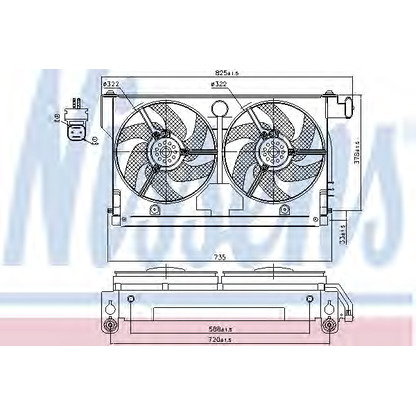 Foto Ventilador, refrigeración del motor NISSENS 85661