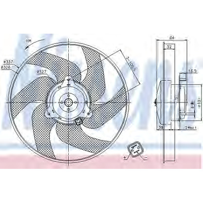 Photo Fan, radiator NISSENS 85666