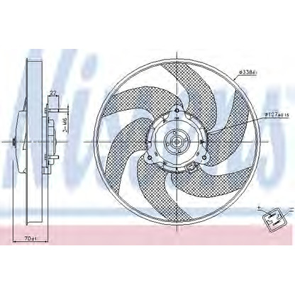 Foto Ventilador, refrigeración del motor NISSENS 85667