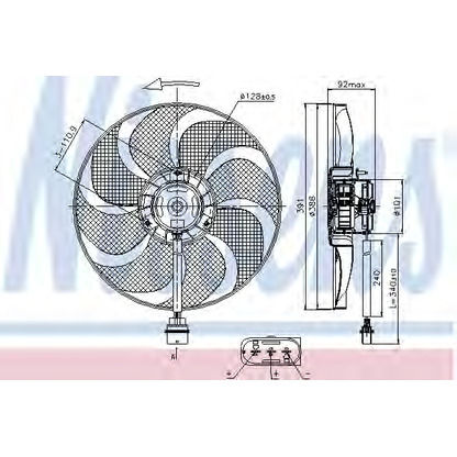 Foto Motor eléctrico, ventilador del radiador NISSENS 85690