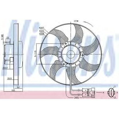 Foto Motor eléctrico, ventilador del radiador NISSENS 85749
