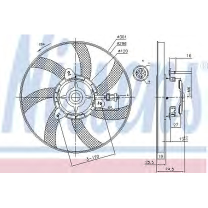 Photo Fan, radiator NISSENS 85800