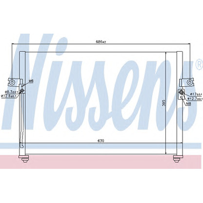 Photo Condenser, air conditioning NISSENS 94038