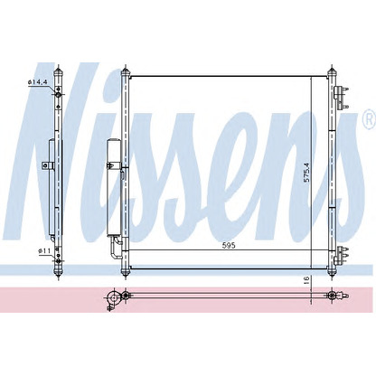 Photo Condenser, air conditioning NISSENS 940408