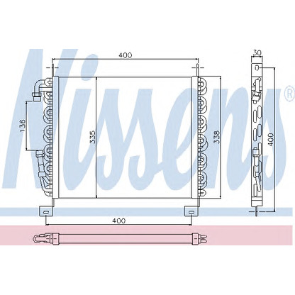 Photo Condenser, air conditioning NISSENS 94093