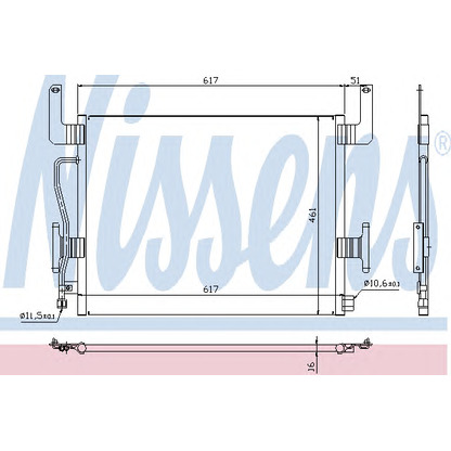 Foto Condensador, aire acondicionado NISSENS 94254