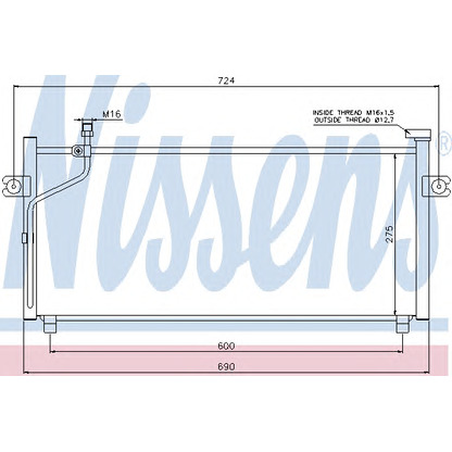 Foto Condensador, aire acondicionado NISSENS 94497