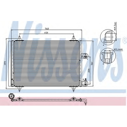 Photo Condenser, air conditioning NISSENS 94560