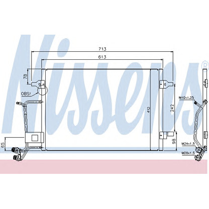 Photo Condenser, air conditioning NISSENS 94593