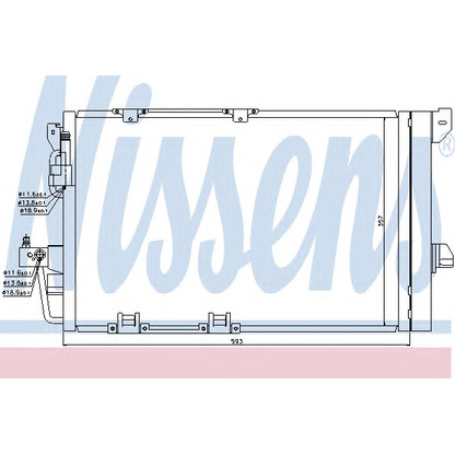 Photo Condenser, air conditioning NISSENS 94650