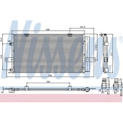 Foto Condensatore, Climatizzatore NISSENS 94652