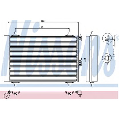 Foto Condensador, aire acondicionado NISSENS 94870