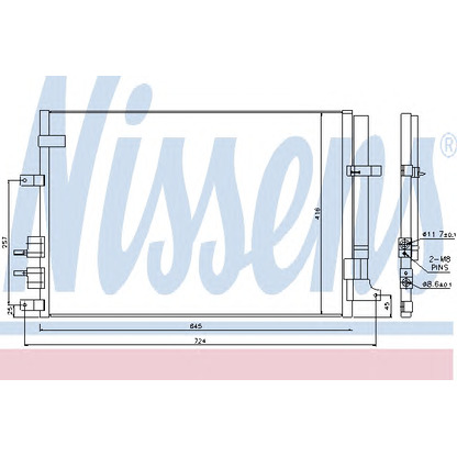 Foto Condensador, aire acondicionado NISSENS 94871